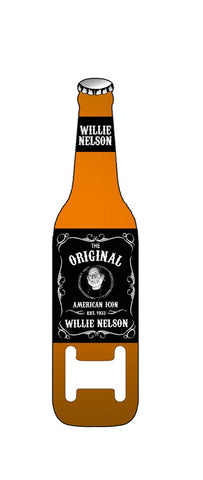 Willie Nelson Bottle Opener /Magnet Blk & Wht